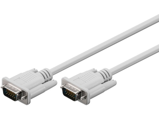 [H46259] VGA monitorkabel - 2 x VGA han, Lys Grå (5m)