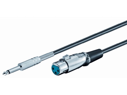 [H46273] XLR kabel - XLR hun til 6,35mm mono JACK han (6m)