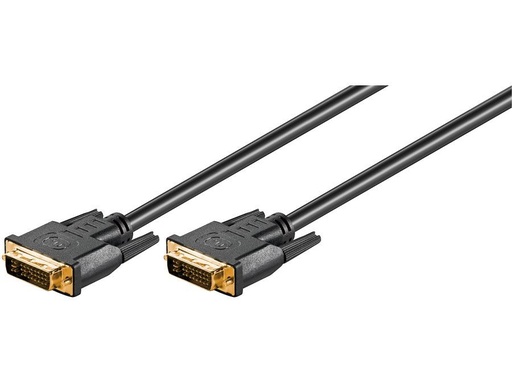 [H44630] DVI-I kabel - Dual Link, 2 x DVI-I(24+5) han, Forgyldt (3m)