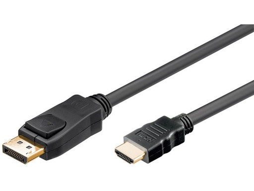 [H44591] DisplayPort/HDMI kabel - DP han > HDMI han, Sort (5m)