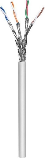 [H45453] CAT6a netværkskabel - S/FTP, PiMF trådet CU, Grå (100m)