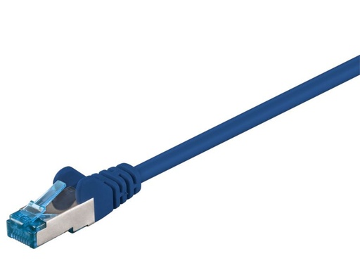 [H45463] S/FTP netværkskabel - CAT6a PiMF Halogenfri, Blå (1,5m)