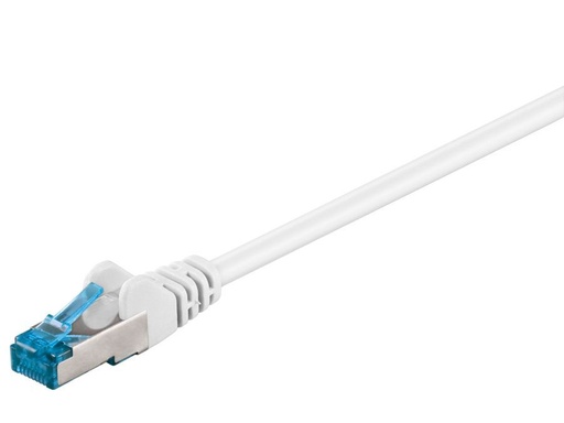 [H45515] S/FTP netværkskabel - CAT6a PiMF Halogenfri, Hvid (0,5m)
