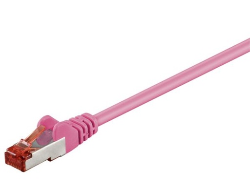 [H45537] S/FTP netværkskabel - CAT6 PIMF CU halogenfri, Magenta (3m)