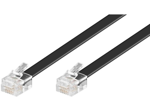 [H45798] Telefonledning - 2 x RJ12(6P6C) han, Sort (10m)