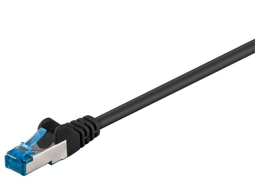 [H45568] S/FTP netværkskabel - CAT6a PiMF Halogenfri, Sort (0,25m)