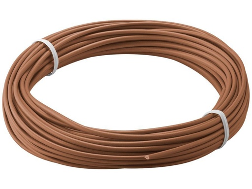 [H45202] Monteringsledning - 0,14mm² trådet, Brun (10m)