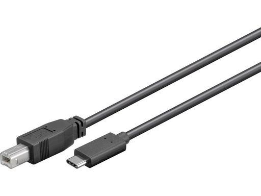 [H48792] USB-C til USB B-han 2.0 kabel - Sort (1m)