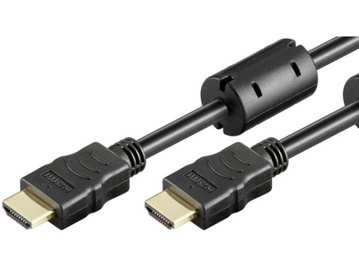 [H46312] HighSpeed HDM 1.4 kabel - 2 x HDMI han m.E, støjfilter (1m)
