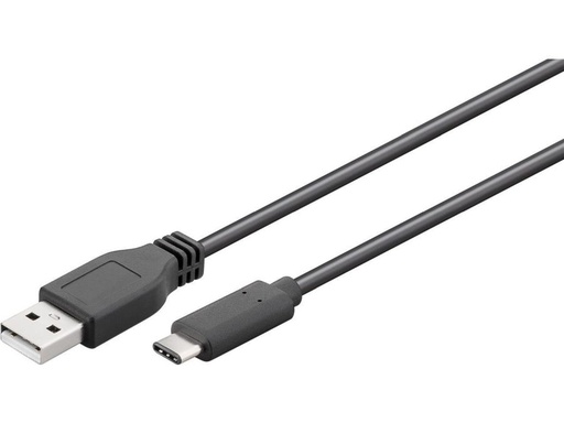 [H46993] USB 3.1 SuperSpeed kabel - A han til C han (3A), Sort (1m)