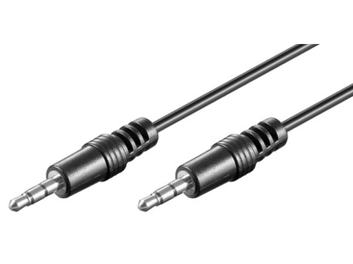 [H46327] Audiokabel - 2 x 3,5mm st. JACK, ren kobber, skærmet (5m)