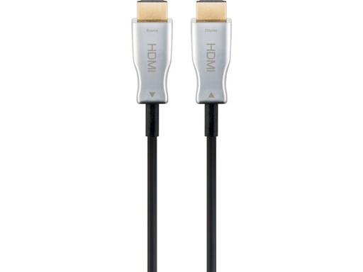 [H50980] Optisk Hybrid HDMI 2.0 kabel - 2 x HDMI A han, Sort (20m)