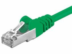 [H36857] FTP netværkskabel - Skærmet CAT5e, 2xRJ45, GRØN (0,25m)