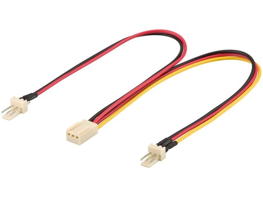 [H45071] Intern PC strømkabel - 2x 3P hun til 1x 3P han