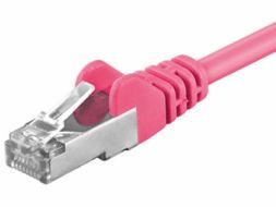 [H36966] FTP netværkskabel - Skærmet CAT5e, 2xRJ45, MAGENTA (2m)