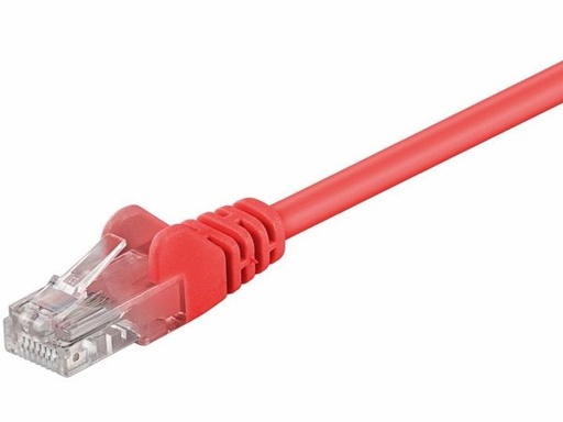 [H36892] UTP netværkskabel - CAT5E, 2 x RJ45, Rød (0,5m)