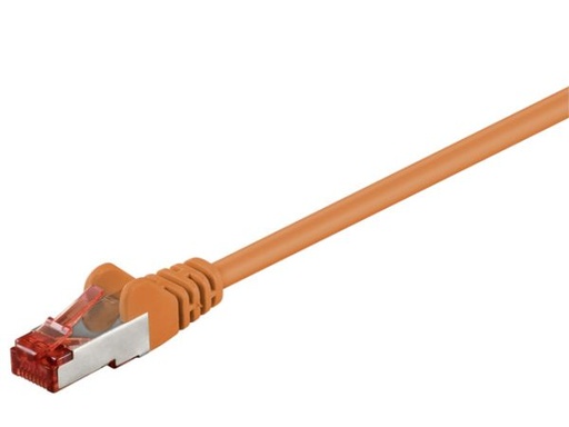 [H37166] S/FTP netværkskabel - CAT6 PIMF CU halogenfri, Orange (0,5m)