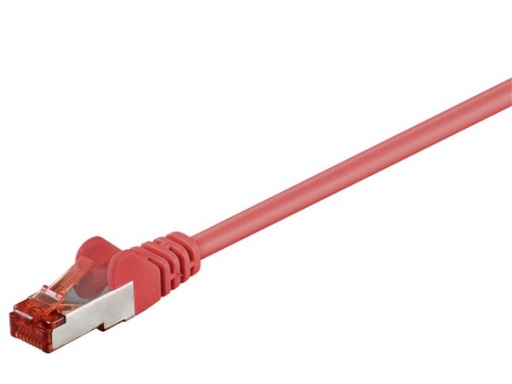[H37188] S/FTP netværkskabel - CAT6 PIMF CU halogenfri, Rød (1m)