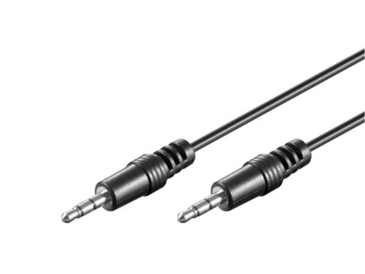 [H41497] Audiokabel - 2 x 3,5mm st. JACK, ren kobber, skærmet (0,6m)