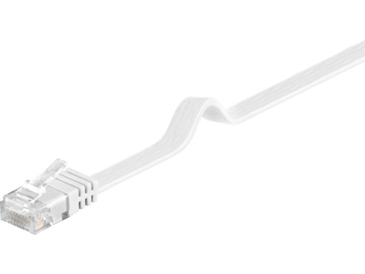 [H37392] UTP netværkskabel, FLAD - 2xRJ45, CAT6, Hvid (3m)
