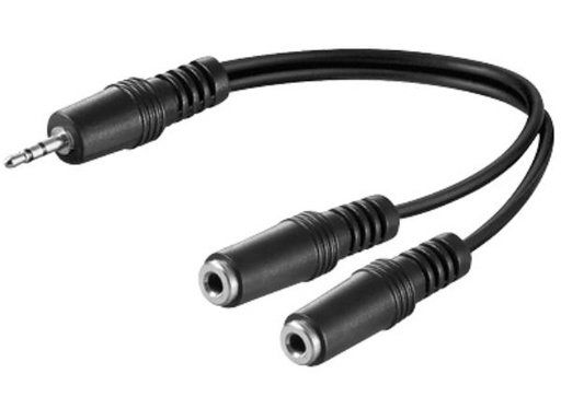 [H32616] Audiokabel - 3,5mm st.JACK han > 2 x 3,5mm mono JACK hun