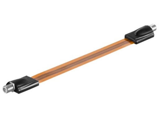 [H32299] Antennefladkabel - 2 x F hun, til vindue (0,2m)