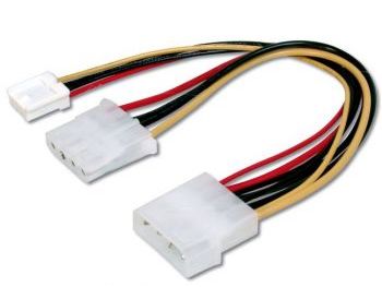 [H28541] Intern PC Y-strømkabel - 5,25" til 5,25" + 3,5" (13cm)