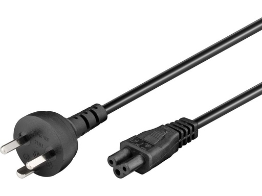 [H13342] Strømkabel - DK EDB han til C5 (Mickey Mouse) Sort (2m)