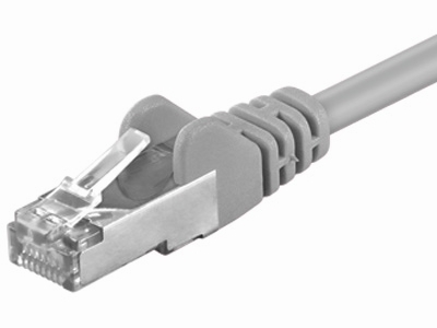 [H11528] FTP netværkskabel - Skærmet CAT5e, 2xRJ45, GRÅ (1m)