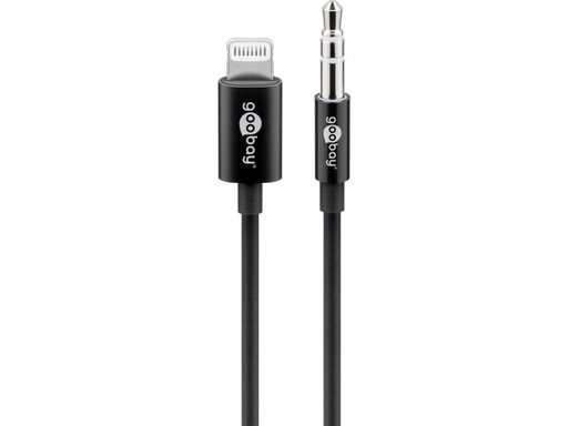 [H57937] Lydadapter - Apple Lightning han > 3,5mm st. JACK han (1m)