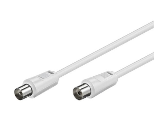 [H25408] Antennekabel - COAX han/hun, 3C-2V CCS, Hvid (20m)