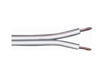 [H24437] Højttalerledning - 2x0,75mm² OFC, hvid (10m)