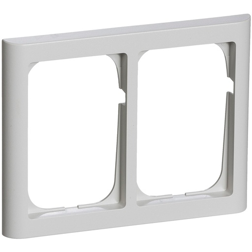 [1017039393] LK Fuga ramme Softline 63 2x1½m - lysegrå