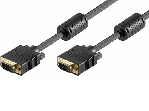 [H25646] Monitorkabel - Full HD SVGA, han/han, Sort (20m)