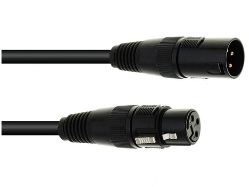 [H63122] DMX kabel - 3P XLR han/hun (1m)