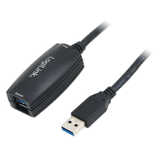 [H49482] USB 3.0 Repeaterkabel - A han til A hun, Sort (5m)