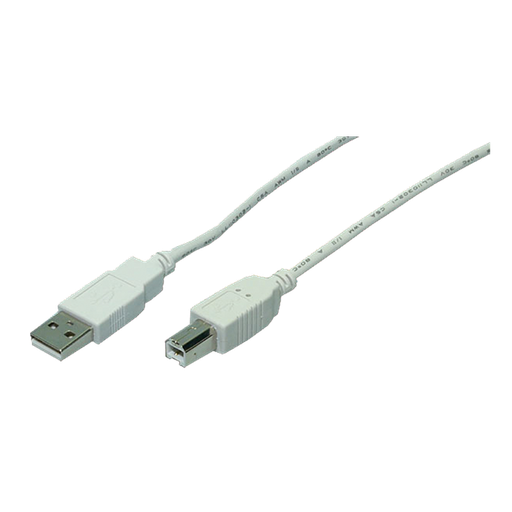 [H25629] USB 2.0 kabel - A han til B han, Grå (3m)