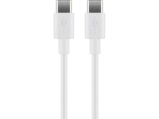[H61993] USB 2.0 kabel - USB-C han til USB-C han 3A (60W) Hvid (0,5m)