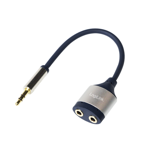 [H58117] 3,5mm JACK audiosplitter - JACK han til 2 x JACK hun
