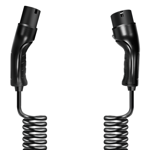 [H63204] Spiral ladekabel til elbil - 22kW, 32A, 3-faset, type 2 (5m)