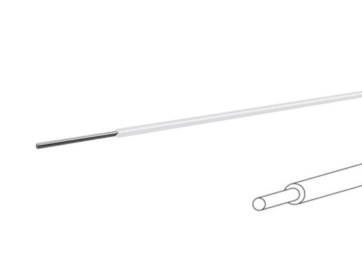 [H35173] Monteringsledning - 0,2mm² massiv fortinnet CU, Hvid (100m)