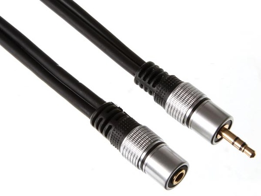 [H38689] Audioforlængerkabel - 3,5mm stereo JACK han/hun (1,5m)