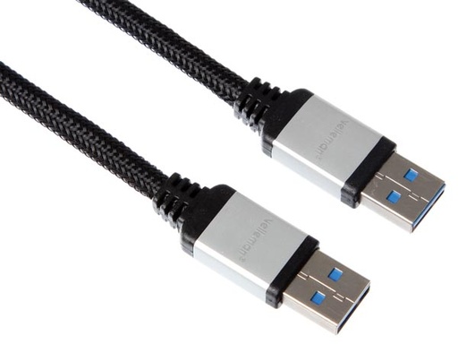 [H38822] USB 3.0 kabel - A han til A han, Sort - Prof. (2,5m)