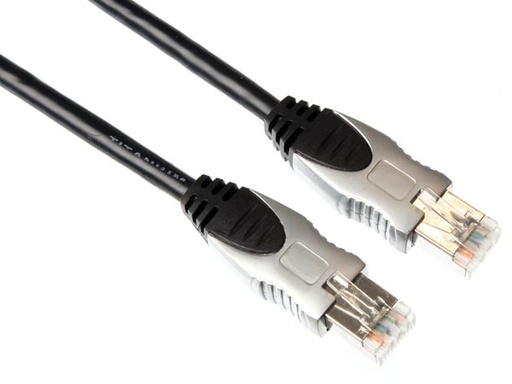 [H38853] FTP patchkabel - CAT5E 2 x RJ45 han, Sort - Prof. (3m)