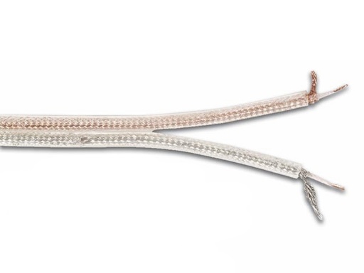 [H11664] Phonokabel - 2 x 0,25mm² skærmet twin, Sølv/Guld (metervare)