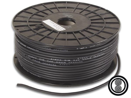 [H11637] Mikrofonledning - 2 x 0,34mm² OFC Ø6mm Sort (metervare)