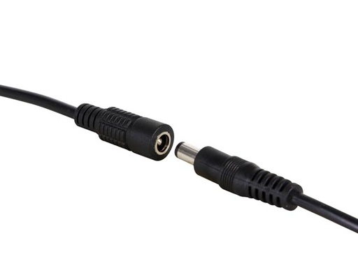 [H43216] DC kabelsæt - 5,5x2,1mm han/hun 50cm (2 dele)