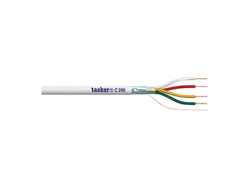 [H59504] Multikabel, skærmet - 4x0,22mm² trådet hvid (metervare)