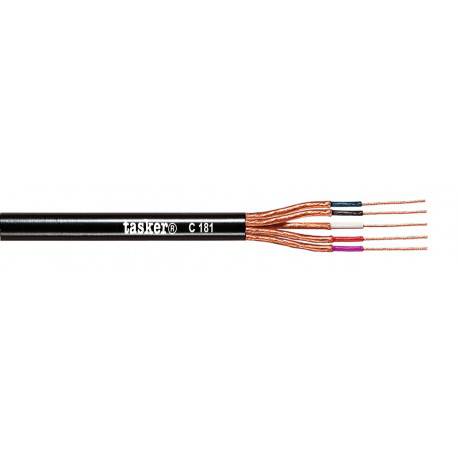 [H41117] Mikrofon-/audiokabel - 5x0,14mm², Ø6,5mm Sort (metervare)