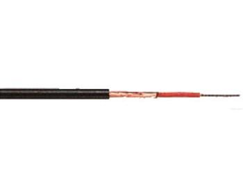 [H29701] Mikrofonledning m. skærm - 1 x 0,25mm² Ø3mm Sort (metervare)